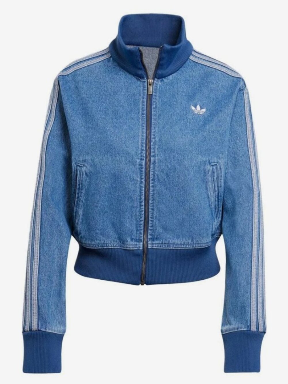 NWT!!! Adidas Originals - Firebird Denim Track Jacket in Vintage Blue - Small